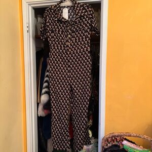NWT Corduroy Mushroom Print Jumpsuit